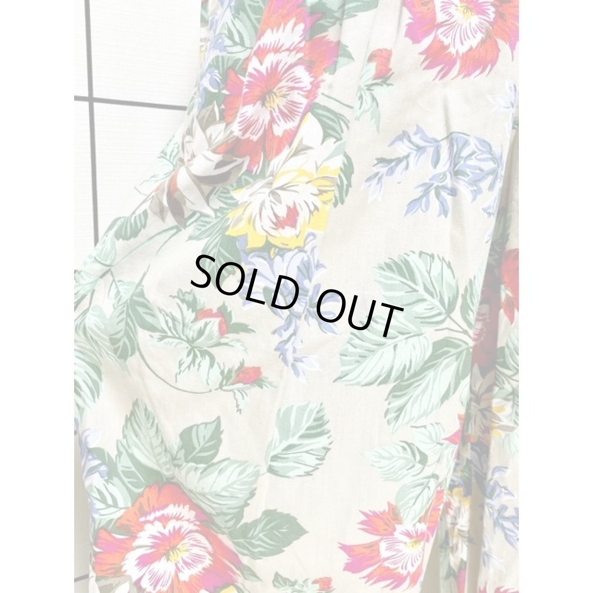 画像4: 花柄 ウエストゴム アメリカ古着 レトロ ヴィンテージ パンツ (4)