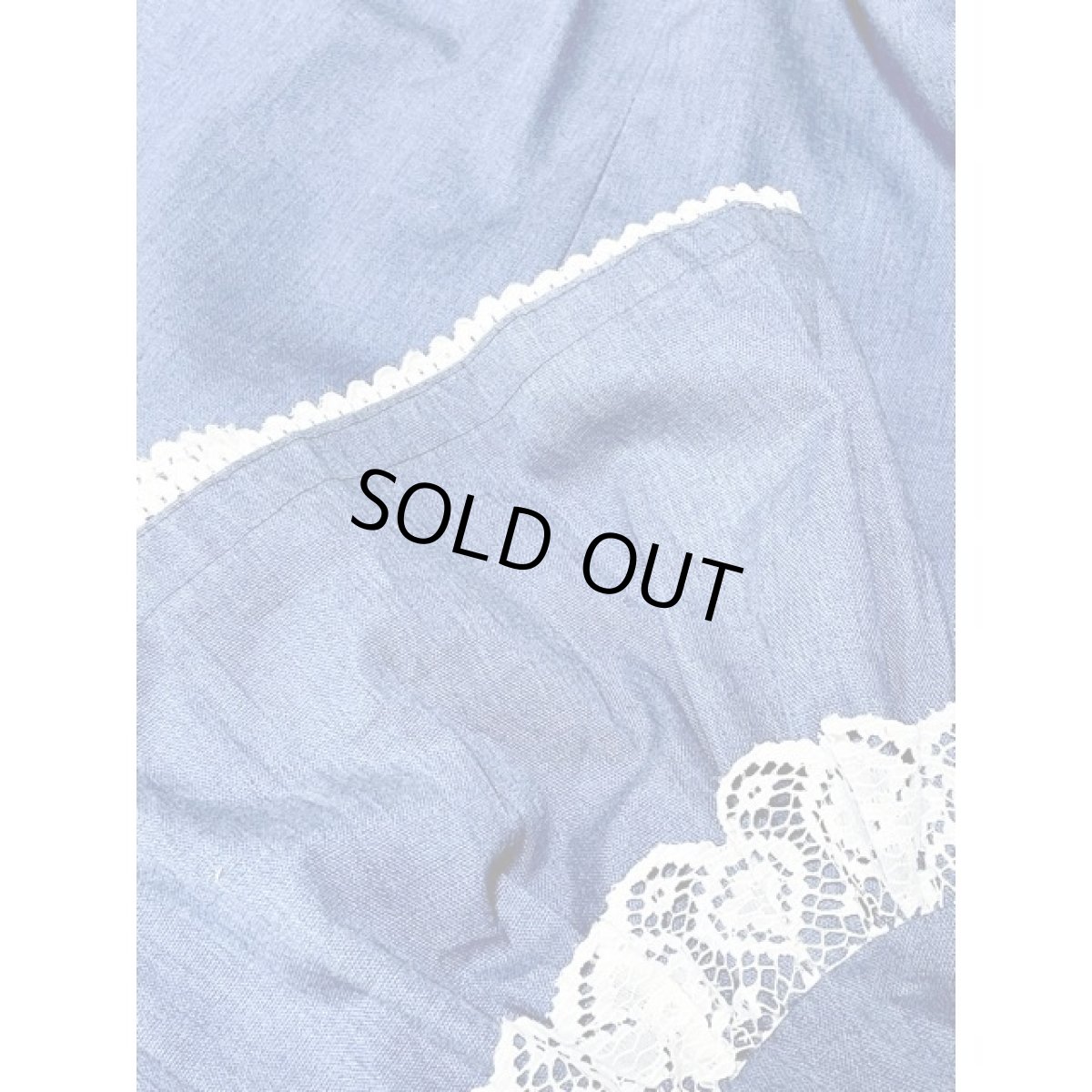 画像8: デニム ティアード ガーリーレース レトロ アメリカ古着 ヴィンテージスカート (8)