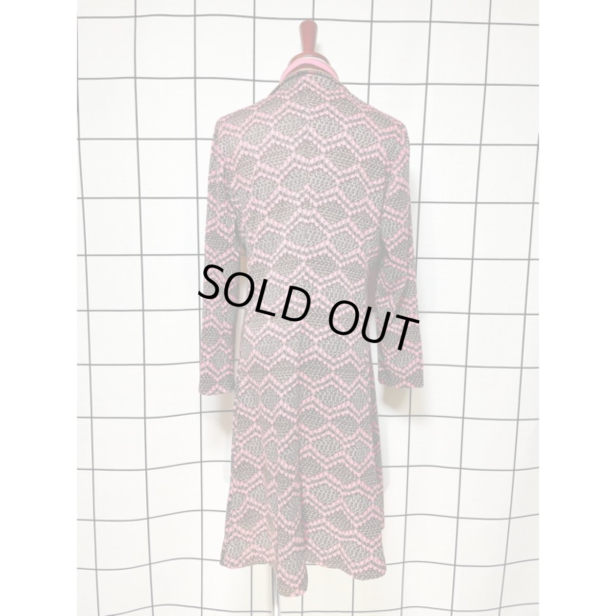 画像2: ストライプ襟 70年代 昭和レトロ 国産古着 レトロワンピース (2)