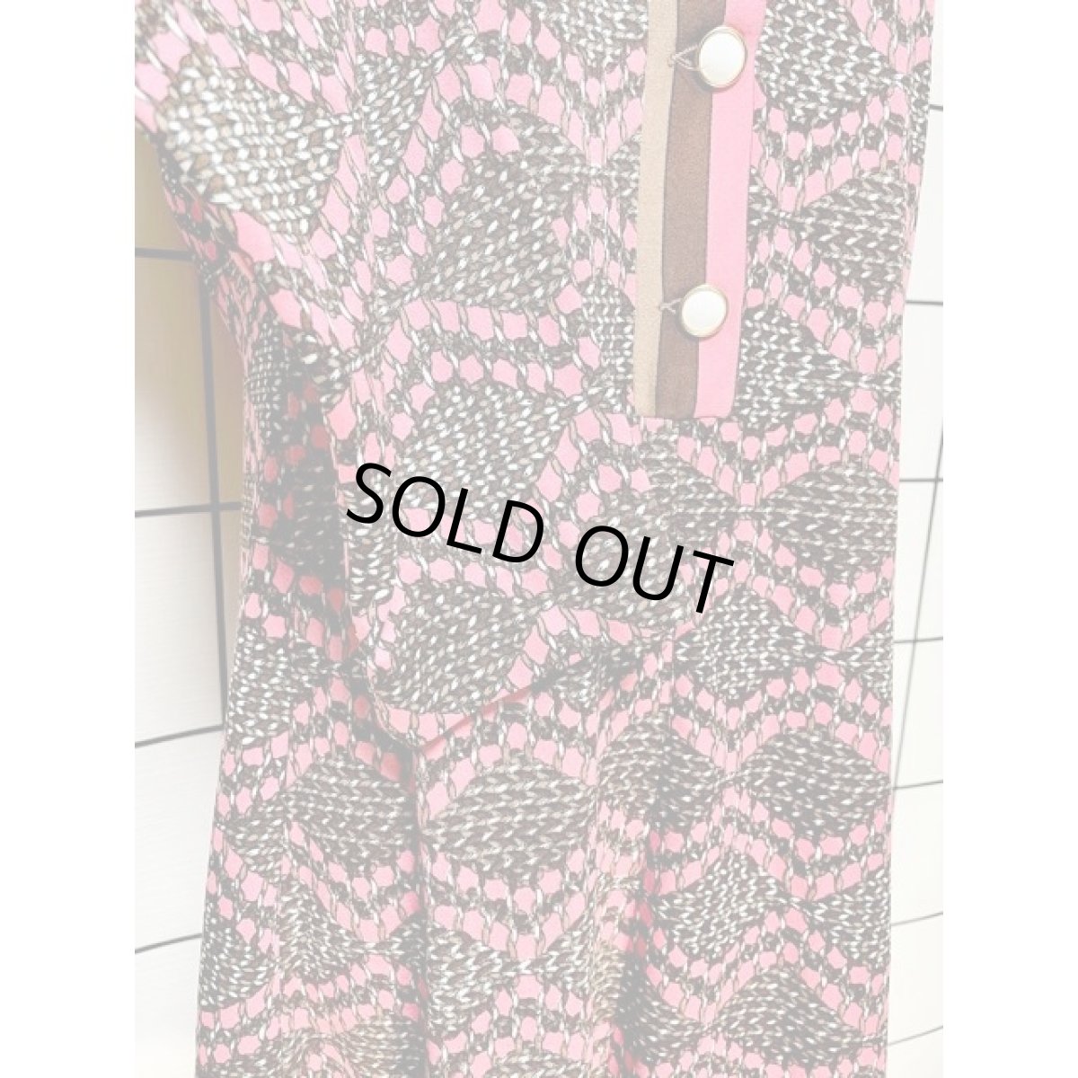 画像8: ストライプ襟 70年代 昭和レトロ 国産古着 レトロワンピース (8)