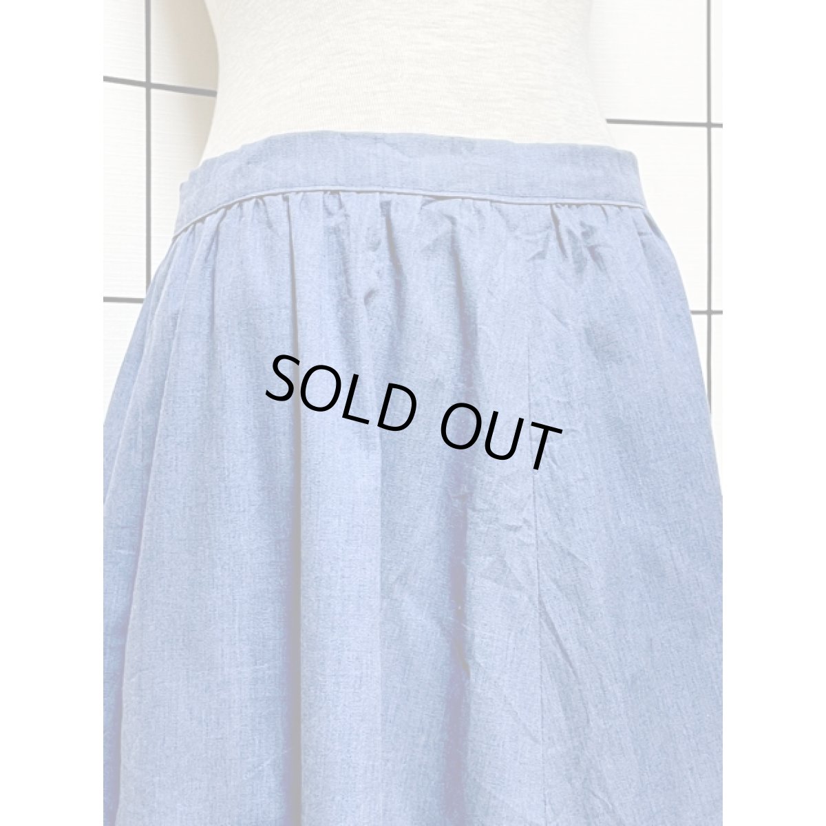 画像2: デニム ティアード ガーリーレース レトロ アメリカ古着 ヴィンテージスカート (2)