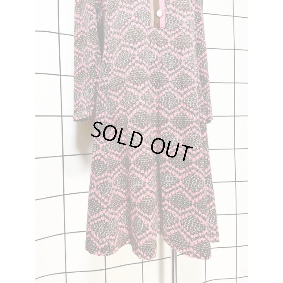 画像9: ストライプ襟 70年代 昭和レトロ 国産古着 レトロワンピース (9)