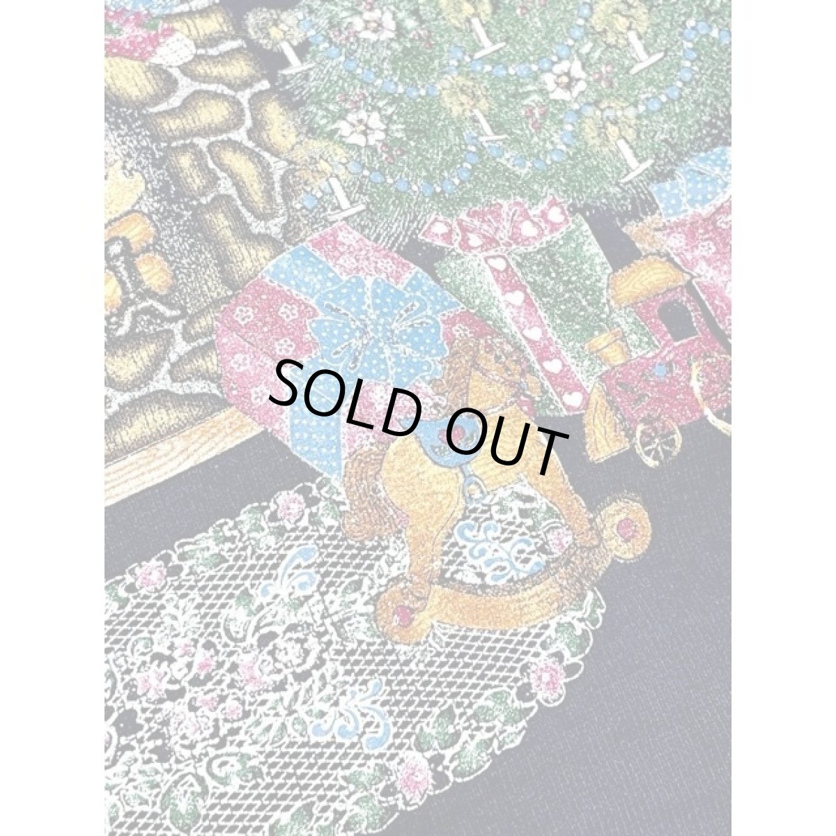 画像12: ドール ネコ 猫 暖炉 Tree ハイネック ネイビー レトロ アメリカ古着 ヴィンテージスウェット (12)