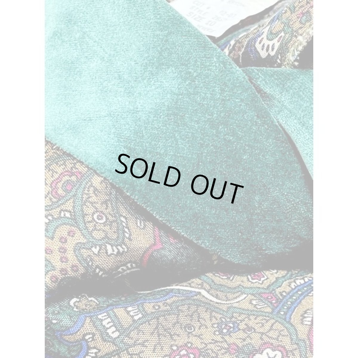 画像15: ベルベット襟 ペイズリーモチーフ 総柄 レトロ アメリカ古着  ヴィンテージワンピース (15)