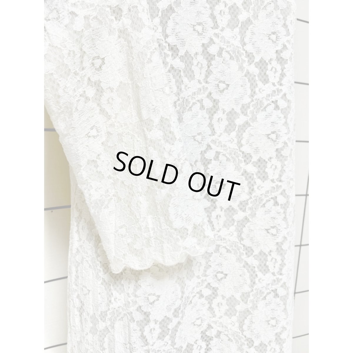 画像6: 総レース ホワイト パーティースタイルにも 上品 レトロ アメリカ古着 ヴィンテージミニドレス (6)