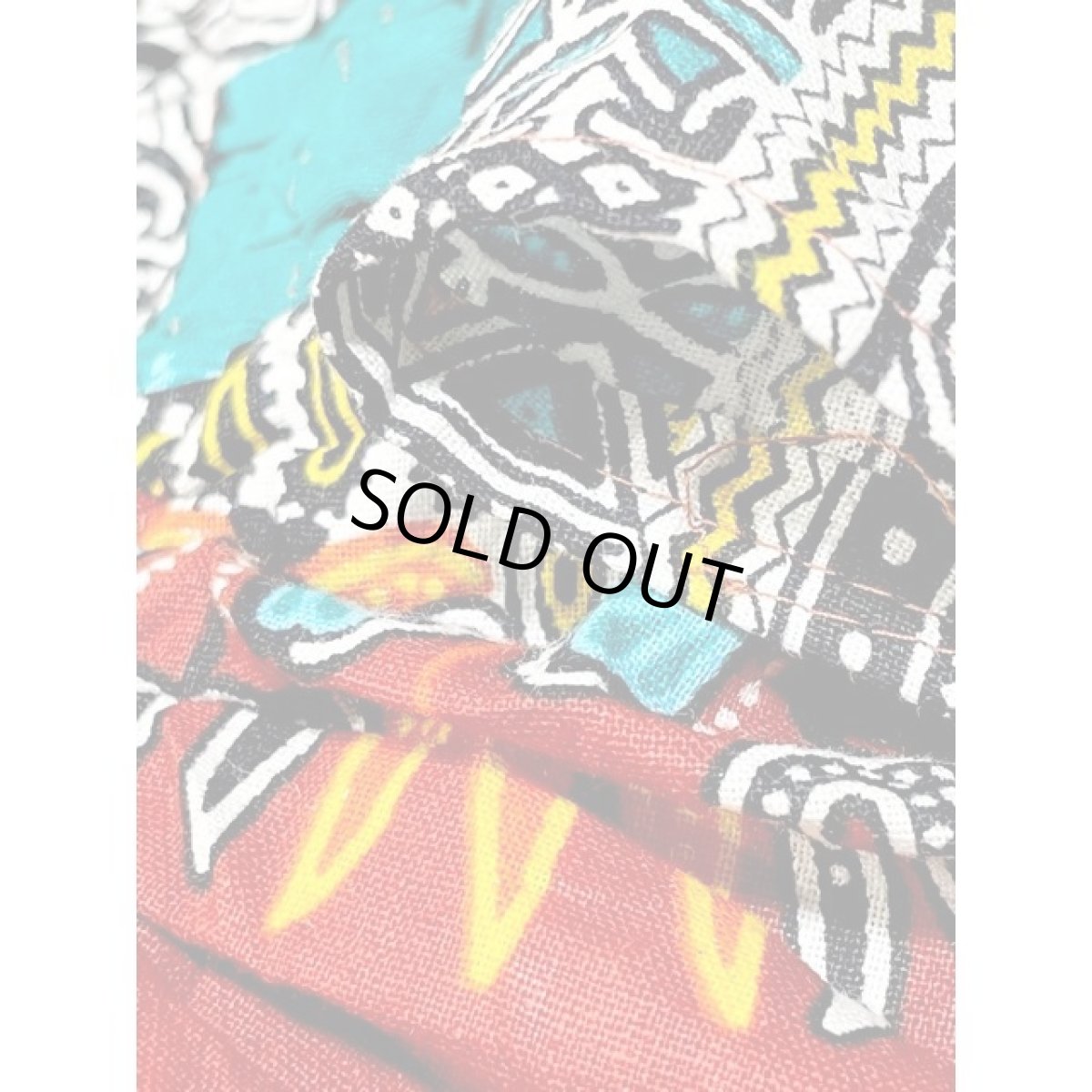 画像10: アフリカンバティック リボン ウエストゴム レトロ USA古着 ヴィンテージスカート (10)