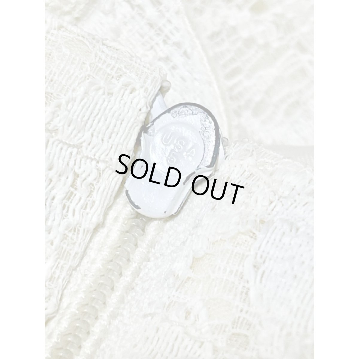 画像11: 総レース ホワイト パーティースタイルにも 上品 レトロ アメリカ古着 ヴィンテージミニドレス (11)