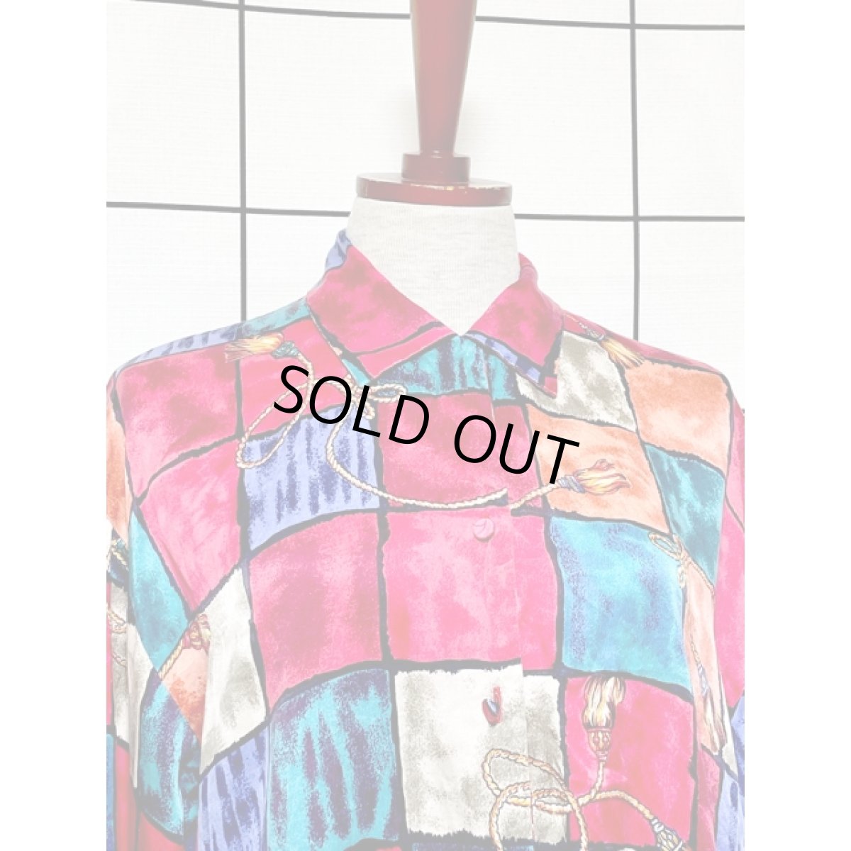 画像5: チェック フリンジ ブレード レトロ シャツ アメリカ古着 ヴィンテージブラウス (5)