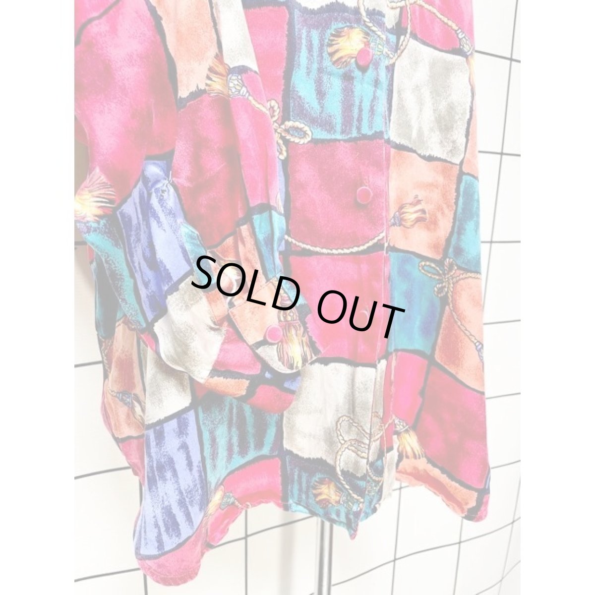 画像7: チェック フリンジ ブレード レトロ シャツ アメリカ古着 ヴィンテージブラウス (7)