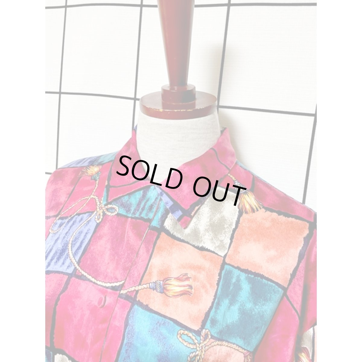 画像4: チェック フリンジ ブレード レトロ シャツ アメリカ古着 ヴィンテージブラウス (4)