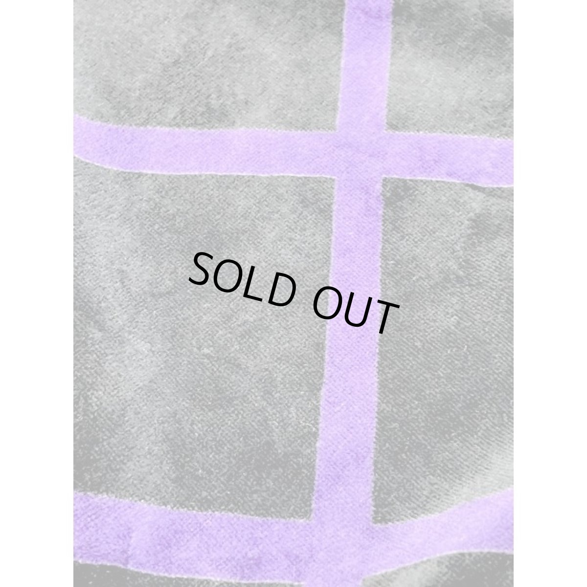 画像8: ベロア 斜めチェック ブラック パープル プルオーバー レトロ アメリカ古着 ヴィンテージトップス (8)