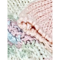 画像11: フリンジ装飾 お花編み ピンク プルオーバー レトロ アメリカ古着 ニットセーター (11)