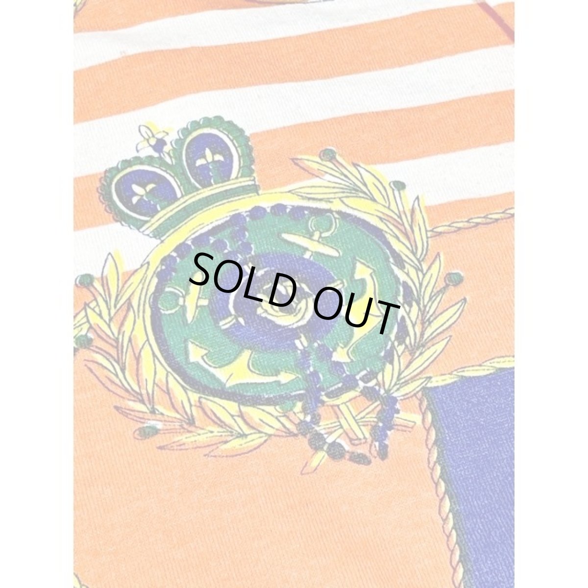 画像10: スカーフ柄 ボーダー プルオーバー アメリカ古着 シャツ ヴィンテージトップス (10)