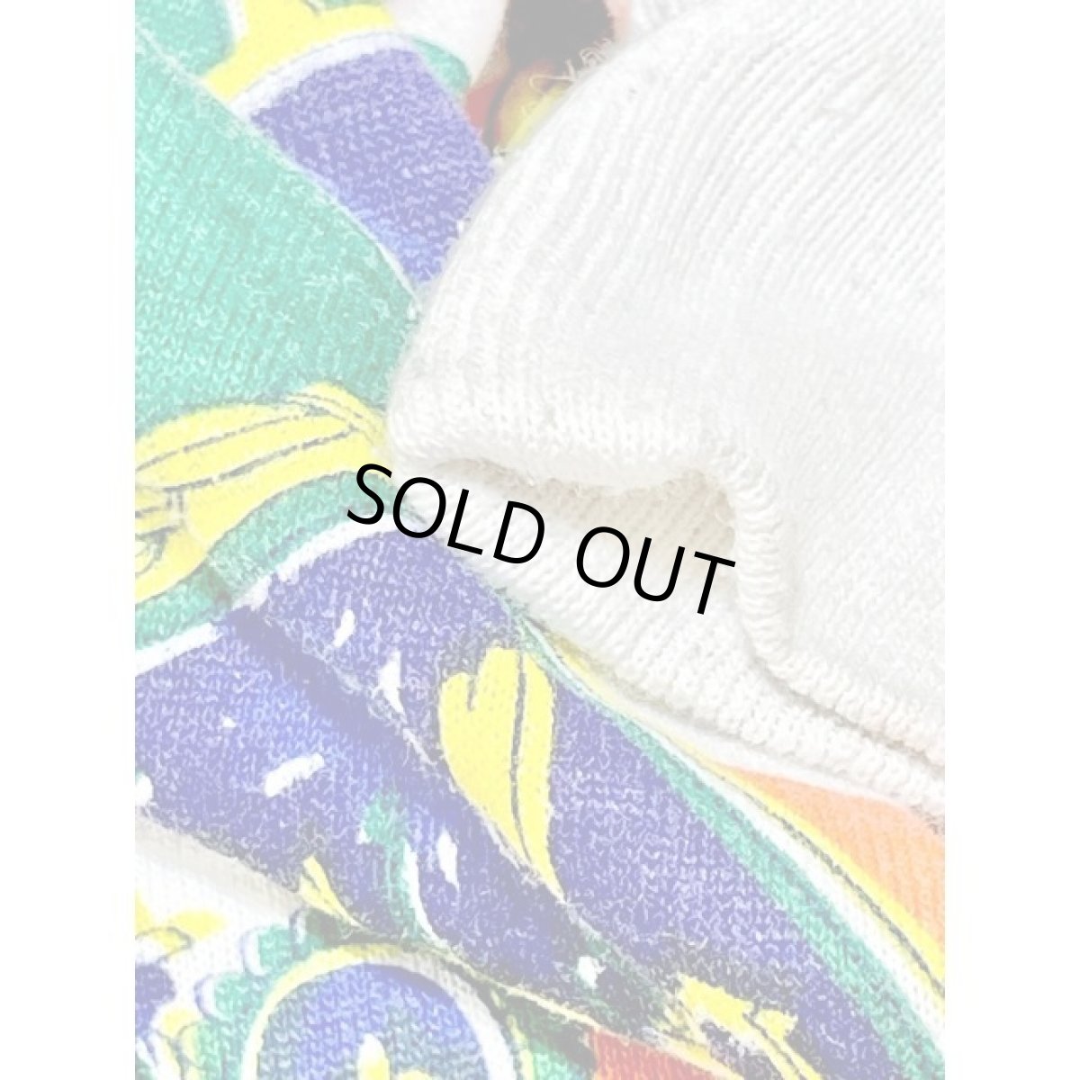 画像11: スカーフ柄 ボーダー プルオーバー アメリカ古着 シャツ ヴィンテージトップス (11)