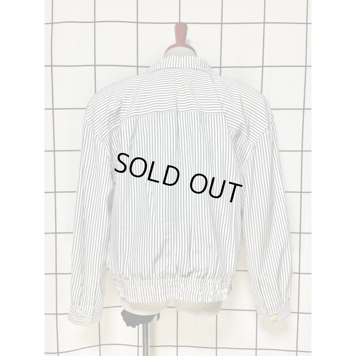 画像2: ストライプ レトロ アメリカ古着 ヴィンテージジャケット (2)