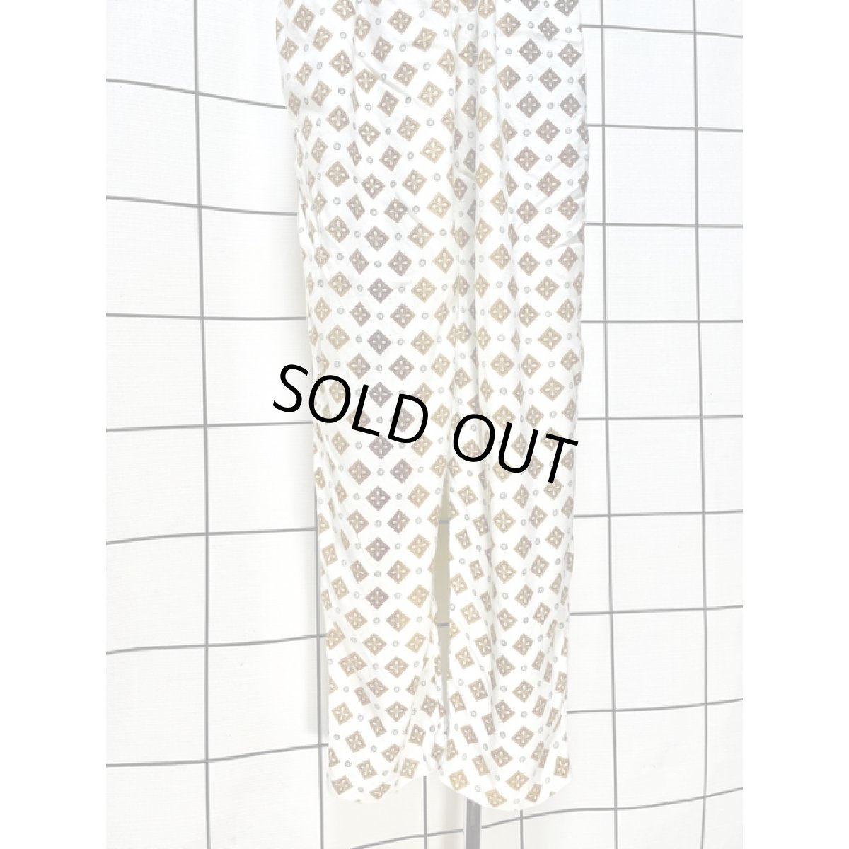 画像3: スクエア 花柄 ウエストゴム アメリカ古着 レトロ ヴィンテージパンツ (3)