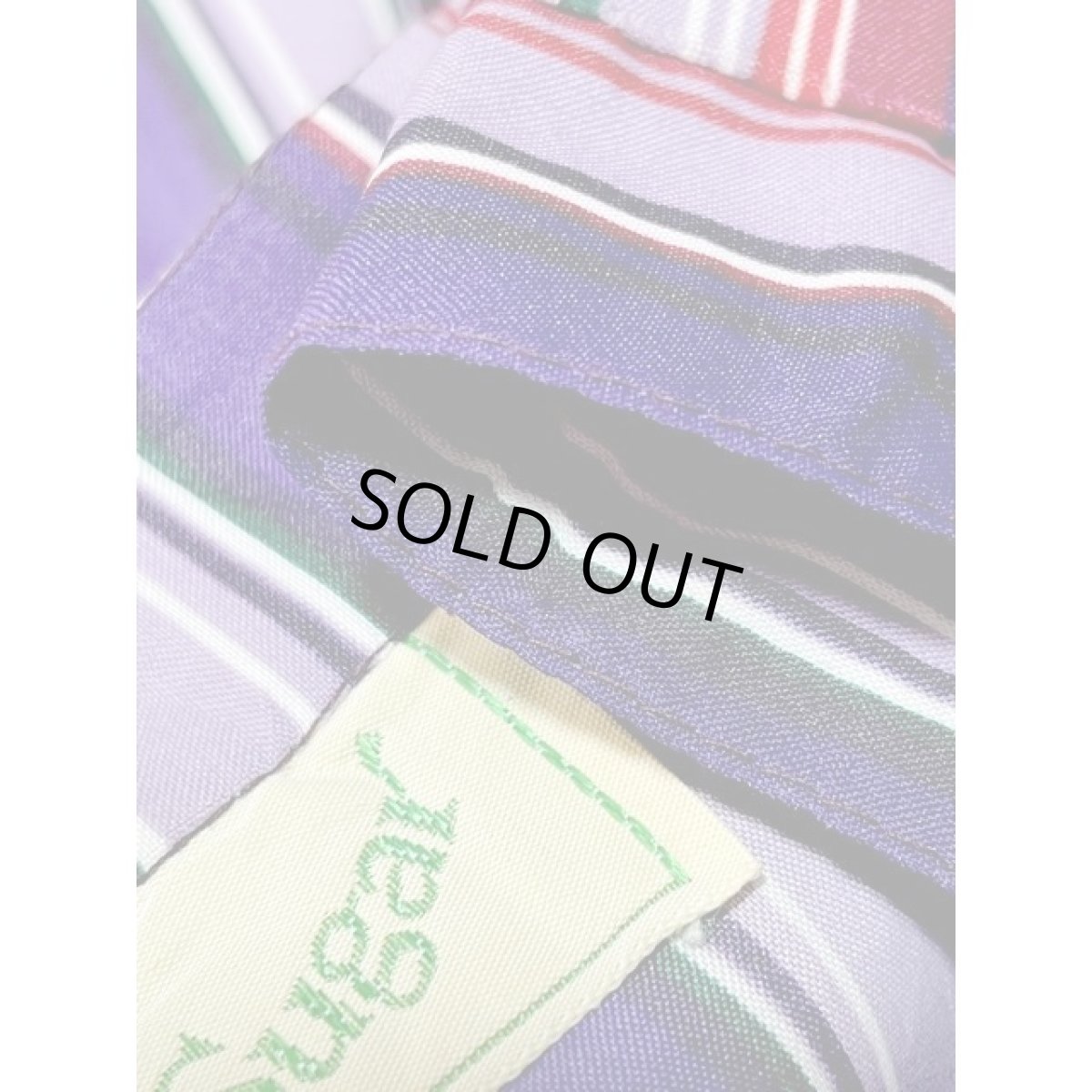 画像10: ストライプ ウエストゴム レトロ アメリカ古着 ヴィンテージワンピース (10)