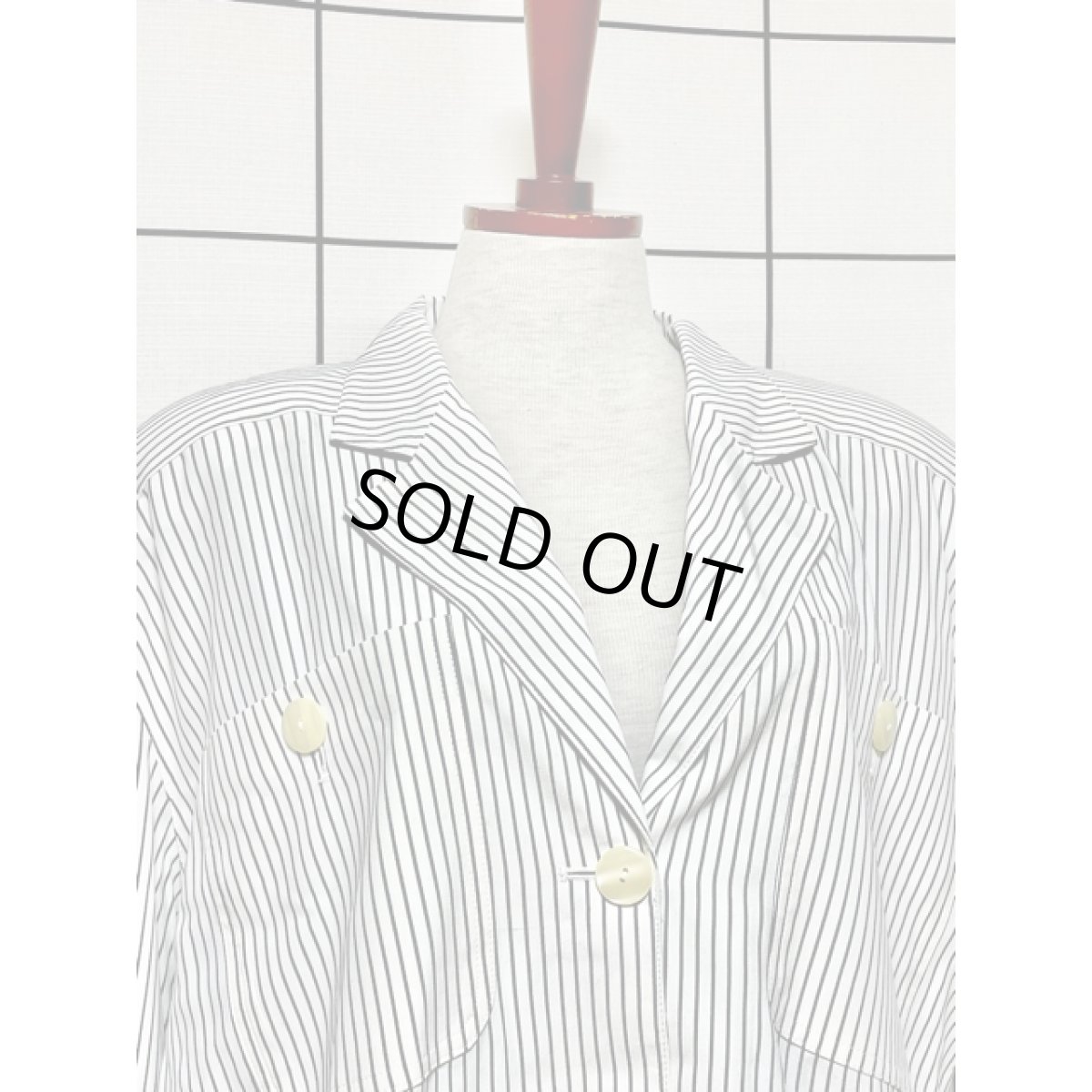 画像5: ストライプ レトロ アメリカ古着 ヴィンテージジャケット (5)