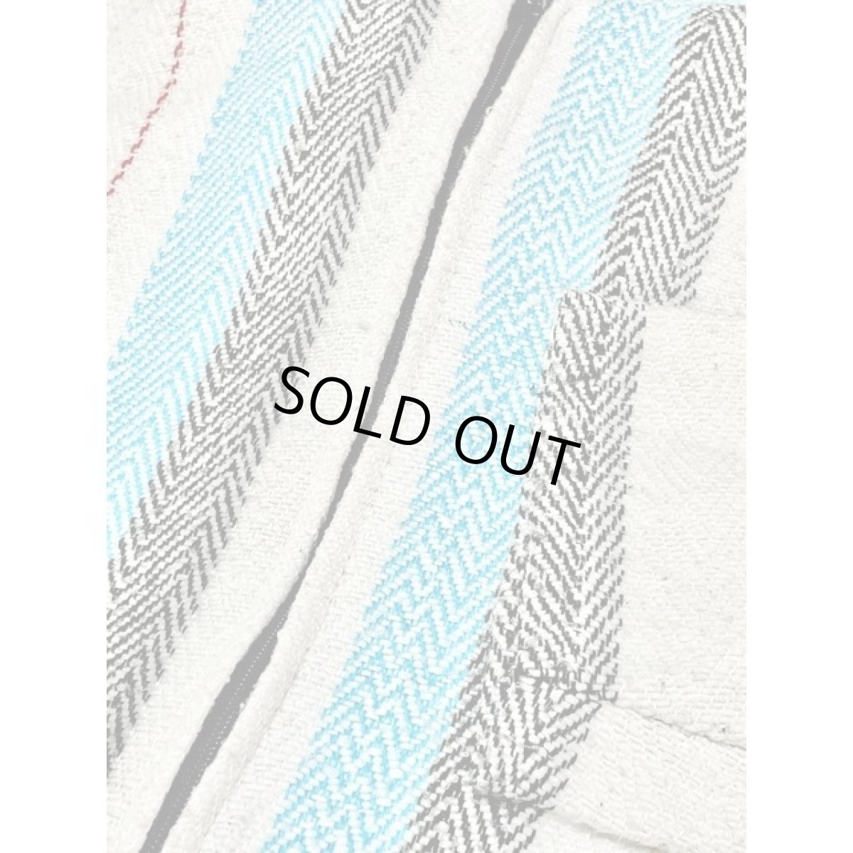 画像10: メキシカンパーカー フード付 ストライプ ジップアップ レトロ 古着 Mexico ヴィンテージ (10)