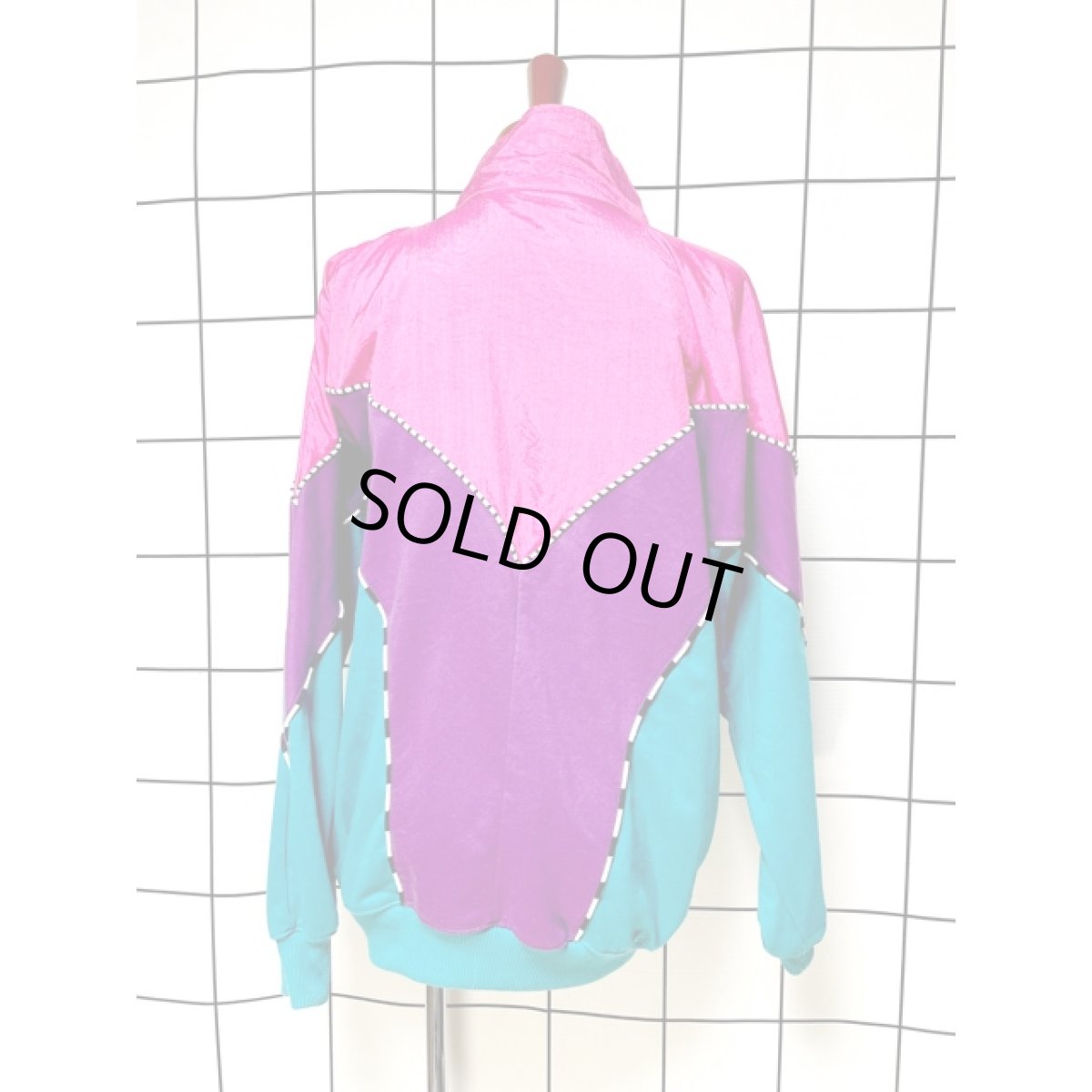 画像2: ナイロン切り替え ハーフジップ プルオーバー アメリカ古着 ヴィンテージスウェット (2)