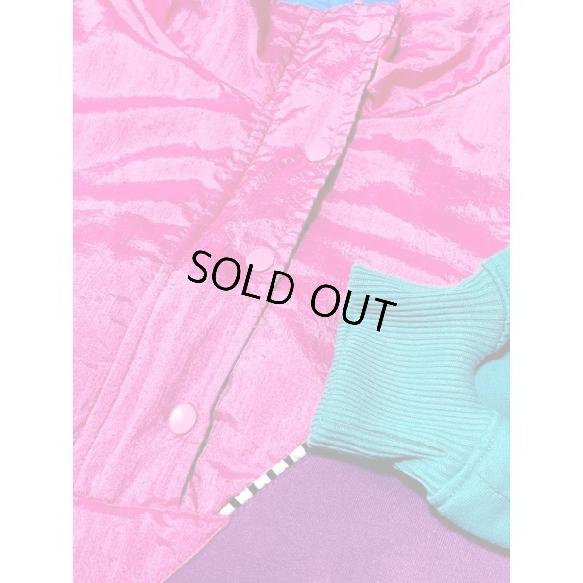 画像10: ナイロン切り替え ハーフジップ プルオーバー アメリカ古着 ヴィンテージスウェット (10)