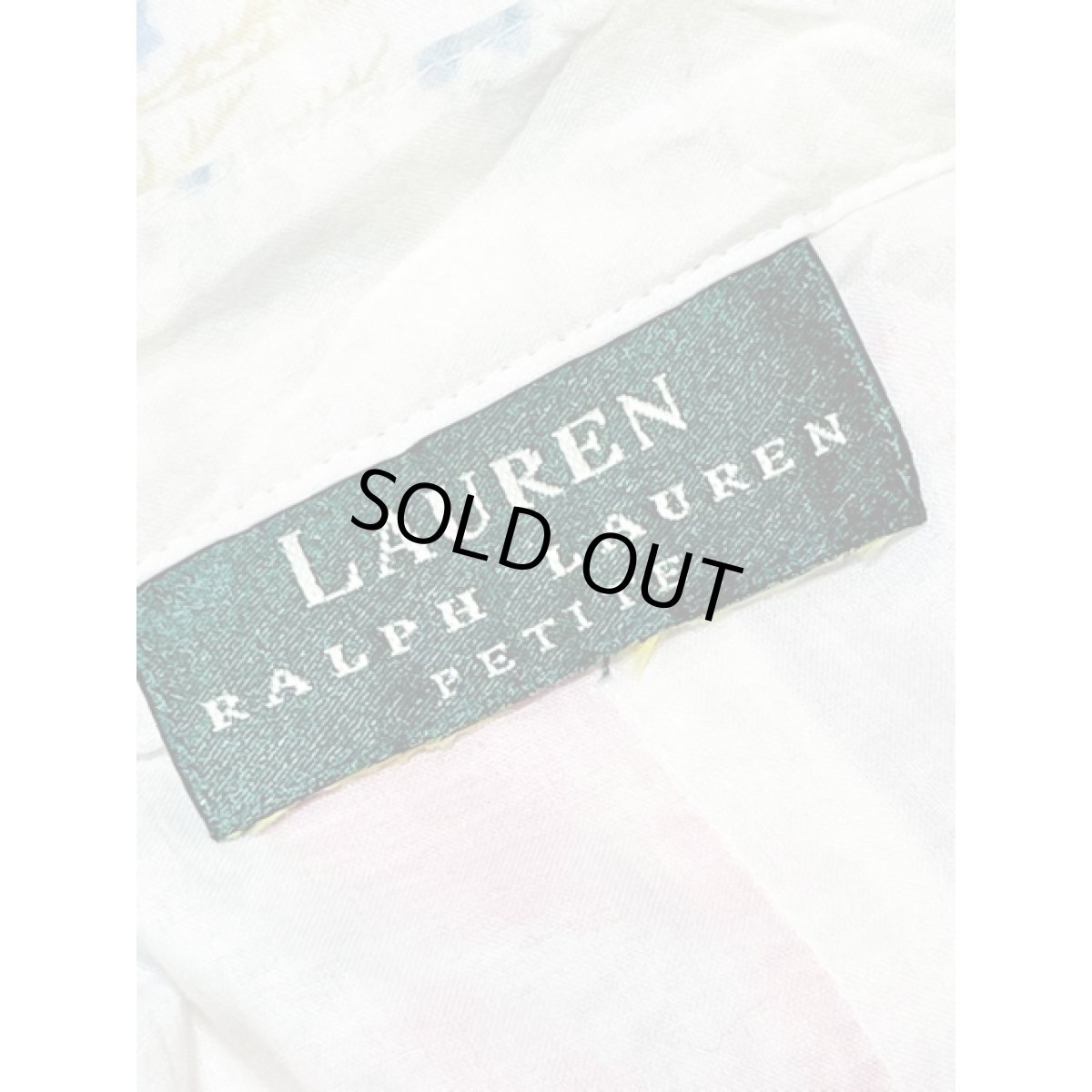 画像14: 花柄 ホワイト 前開き 古着 レトロスカート (14)