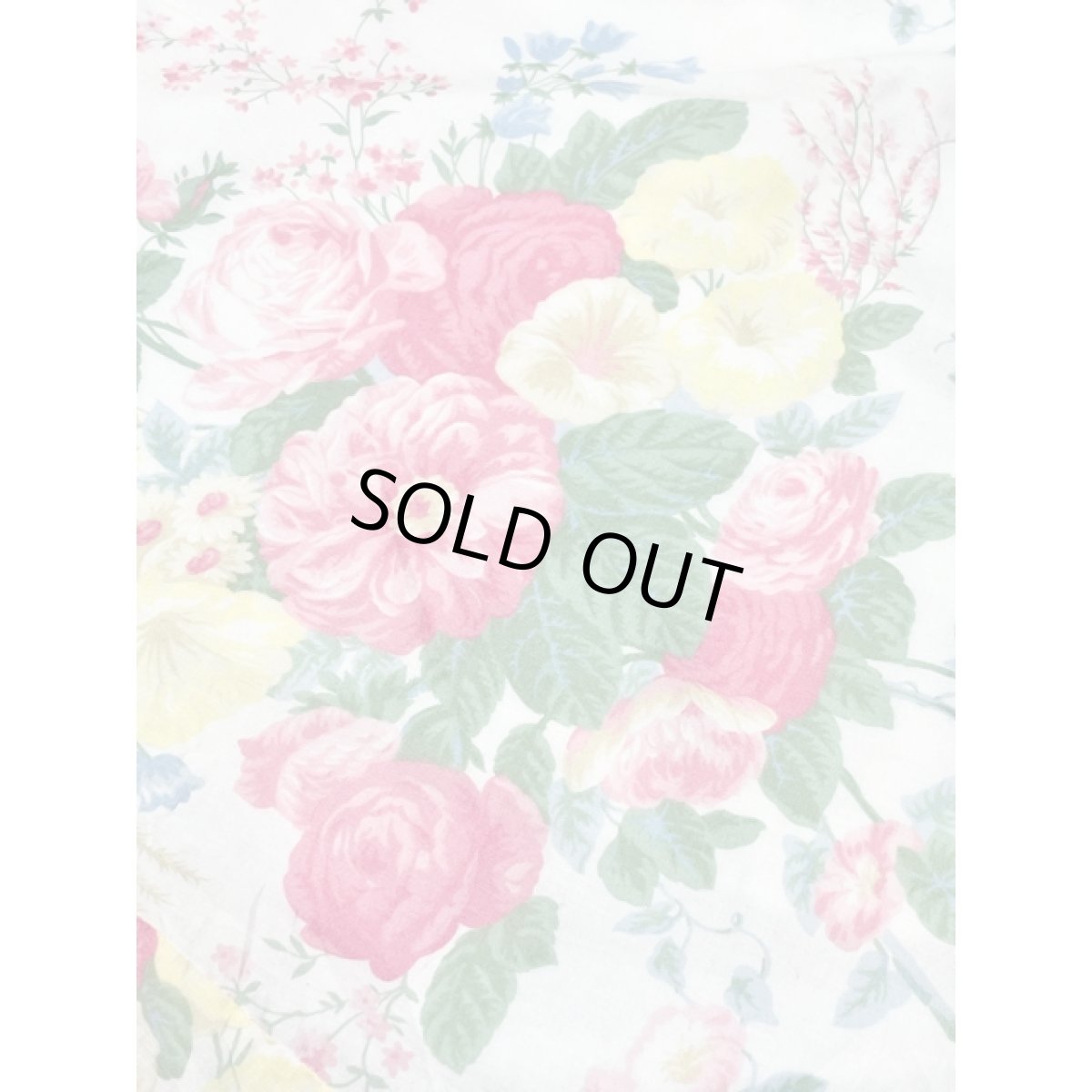 画像11: 花柄 ホワイト 前開き 古着 レトロスカート (11)