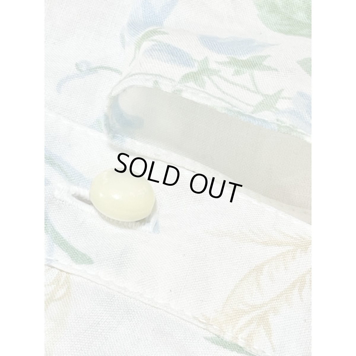 画像13: 花柄 ホワイト 前開き 古着 レトロスカート (13)