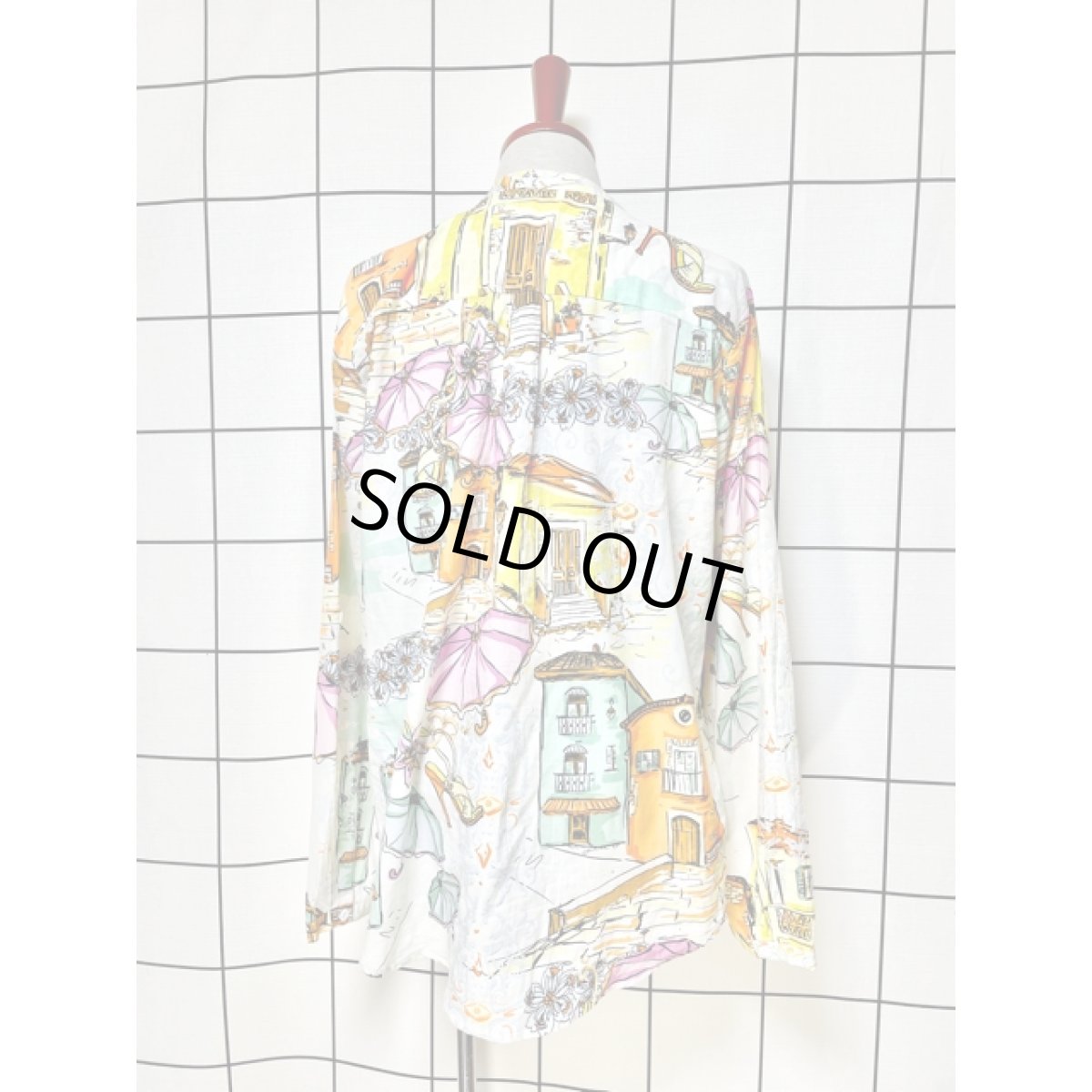 画像2: House umbrella プルオーバー シャツ レトロ アメリカ古着 ヴィンテージトップス (2)