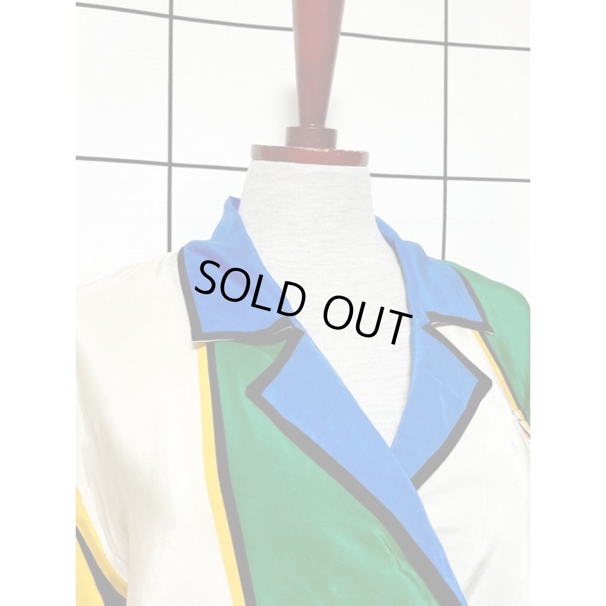 画像5: マルチカラー ストライプ レトロポップ アメリカ古着 ヴィンテージワンピース (5)