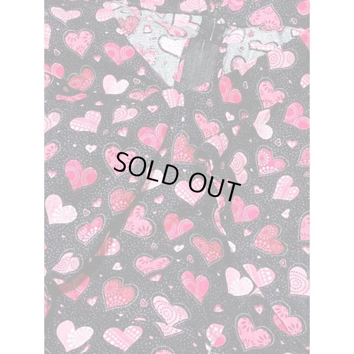 画像10: ハート柄 ラメ ブラック レトロ ヨーロッパ古着 ヴィンテージワンピース (10)