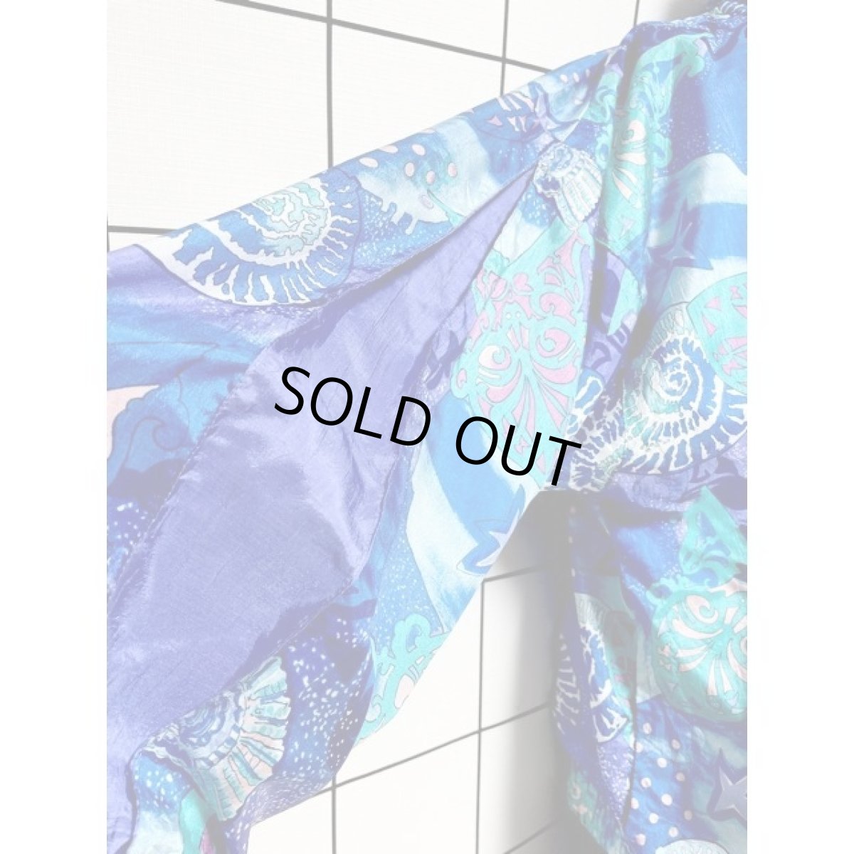 画像8: スター ドット 貝柄 ハイネック オーバーサイズ ジップアップ アメリカ古着 ジャンパー ヴィンテージブルゾンジャケット (8)