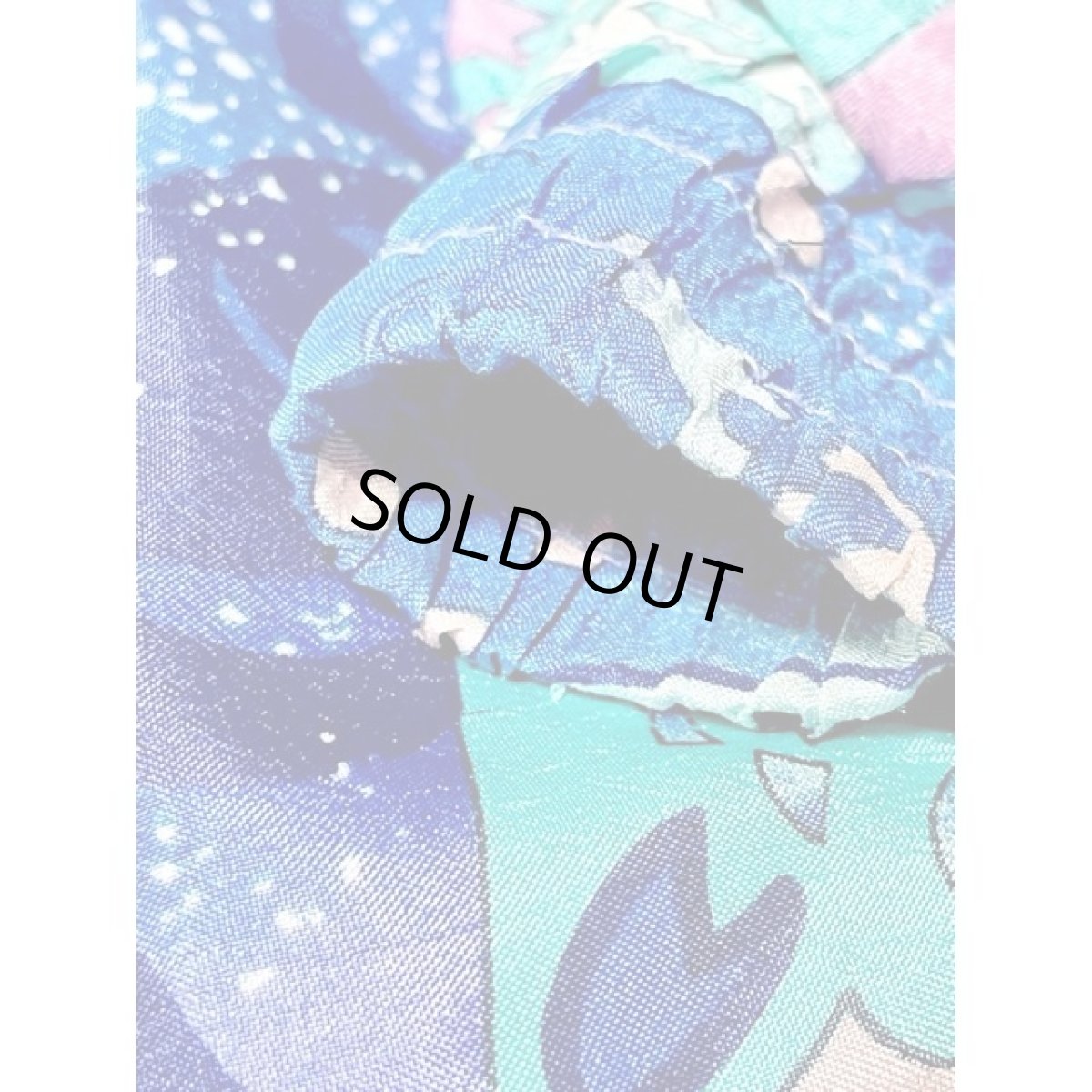 画像14: スター ドット 貝柄 ハイネック オーバーサイズ ジップアップ アメリカ古着 ジャンパー ヴィンテージブルゾンジャケット (14)