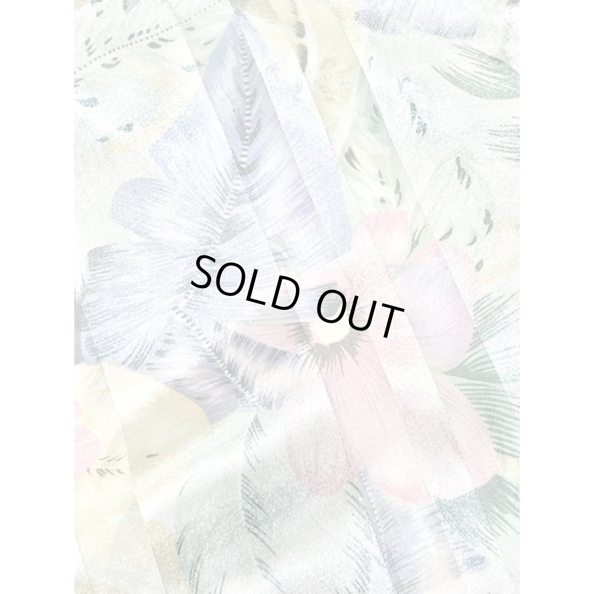 画像9: 花柄 ストライプ レトロ アメリカ古着 長袖 シャツ ヴィンテージブラウス (9)