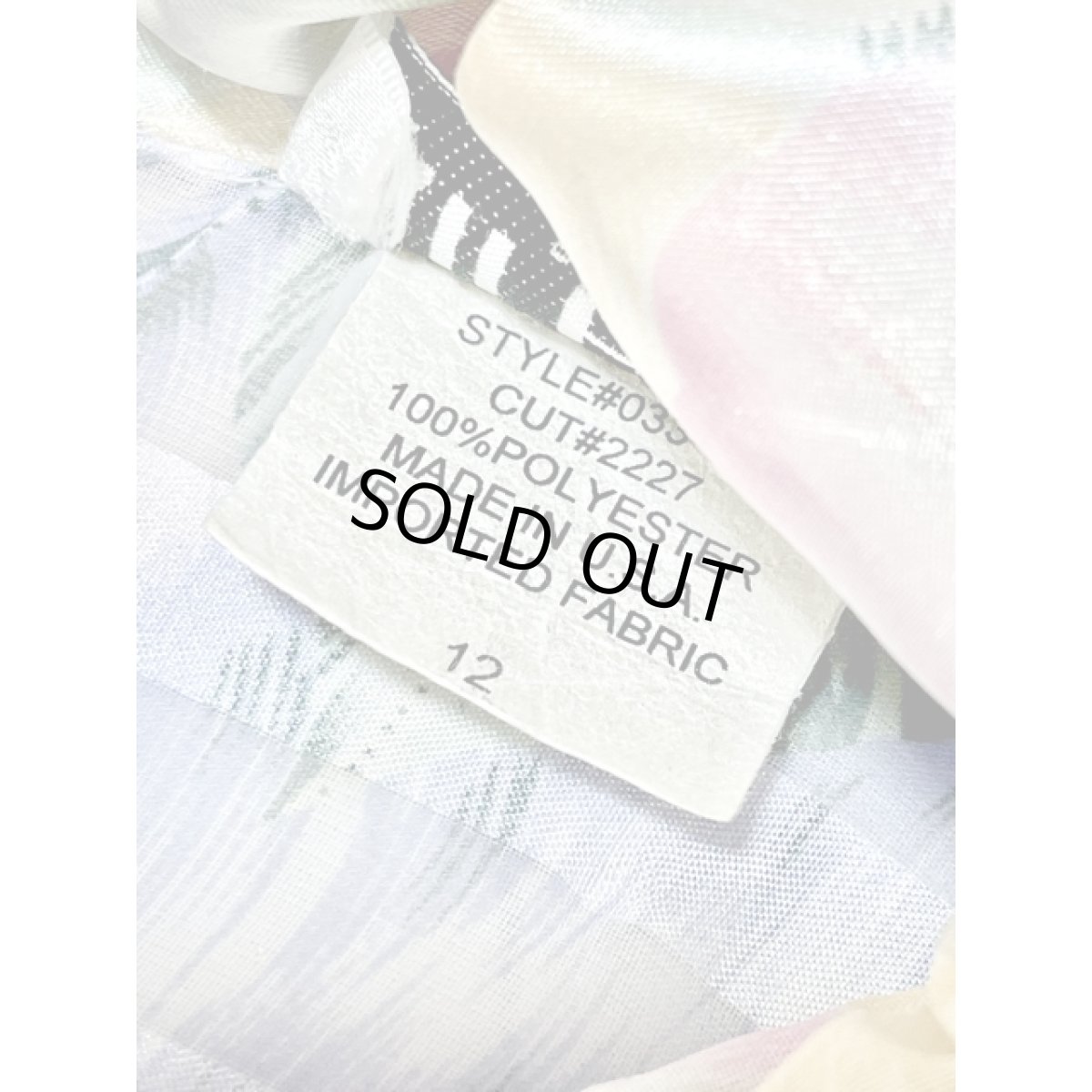 画像12: 花柄 ストライプ レトロ アメリカ古着 長袖 シャツ ヴィンテージブラウス (12)