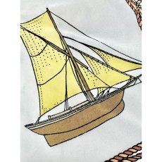 画像9: レトロマリン 船柄 Spain製 レトロ ヨーロッパ古着 半袖 シャツ ヴィンテージブラウス (9)