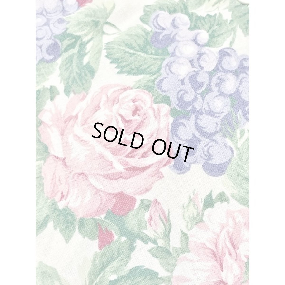 画像14: ボタニカル柄 ウエストリボン レトロ アメリカ古着  ヴィンテージオールインワン (14)