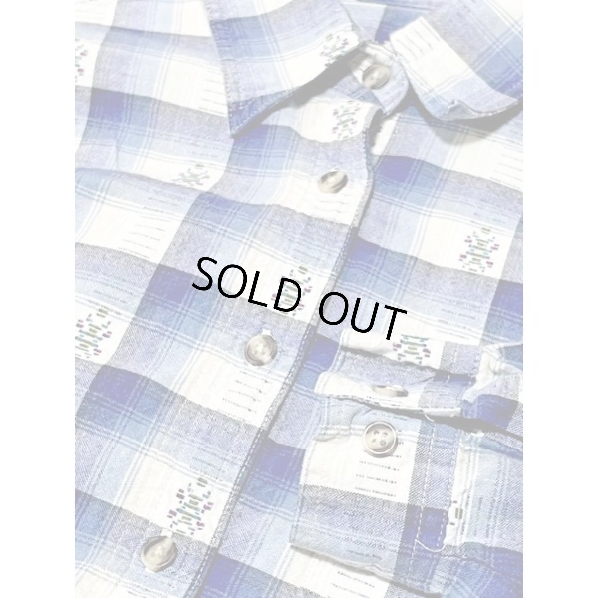 画像8: チェック アメリカ古着 シャツ 長袖 レトロ ヴィンテージブラウス (8)