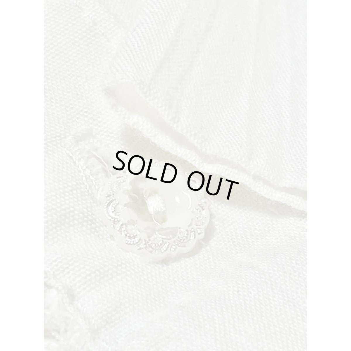 画像11: マルチデザイン アシンメトリー レトロ アメリカ古着 ヴィンテージホワイトブラウス (11)