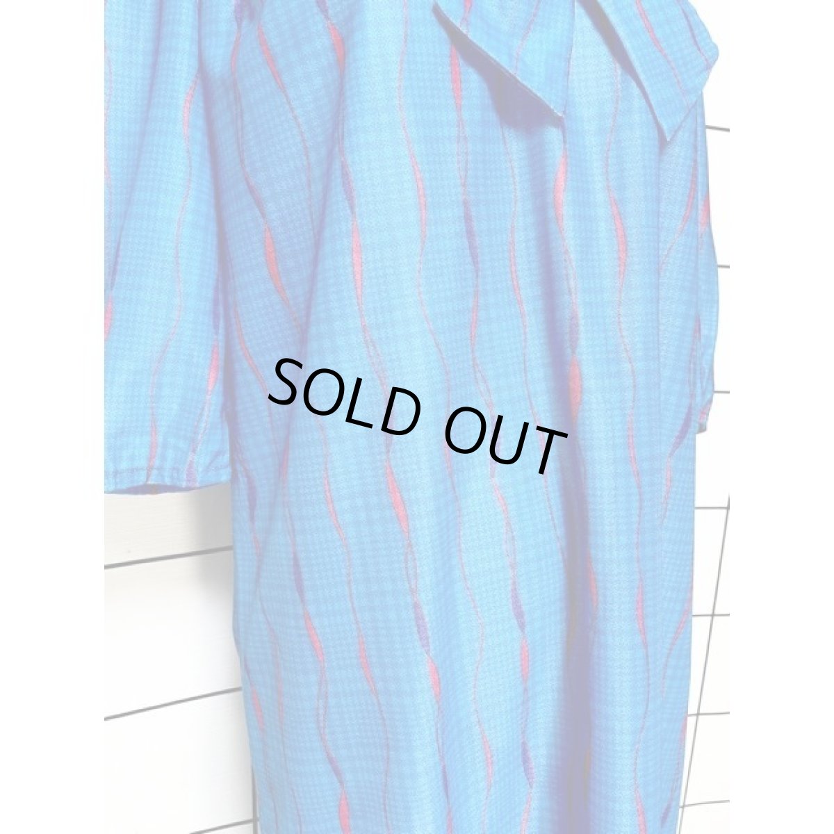 画像7: フロントリボン レトロ アメリカ古着 ヴィンテージワンピース (7)