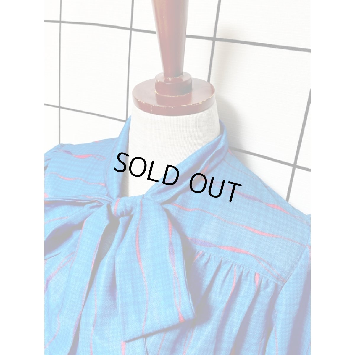 画像4: フロントリボン レトロ アメリカ古着 ヴィンテージワンピース (4)