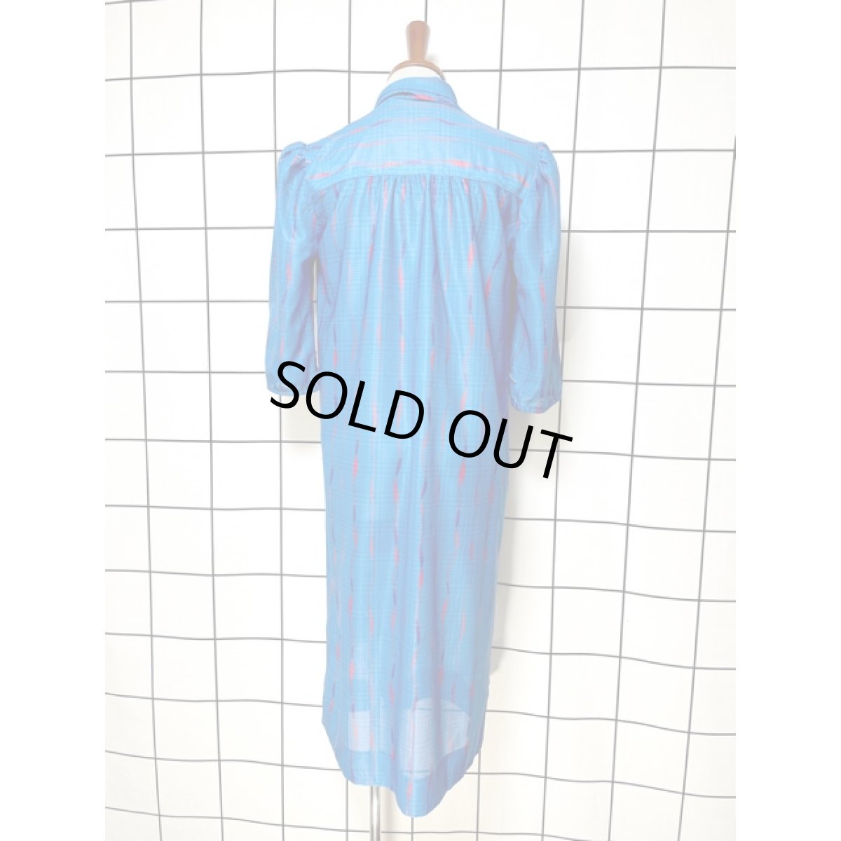 画像2: フロントリボン レトロ アメリカ古着 ヴィンテージワンピース (2)