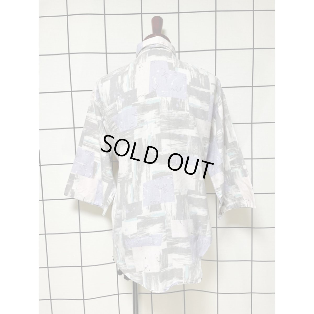 画像2: アート柄 レトロ アメリカ古着 シャツ ヴィンテージブラウス (2)