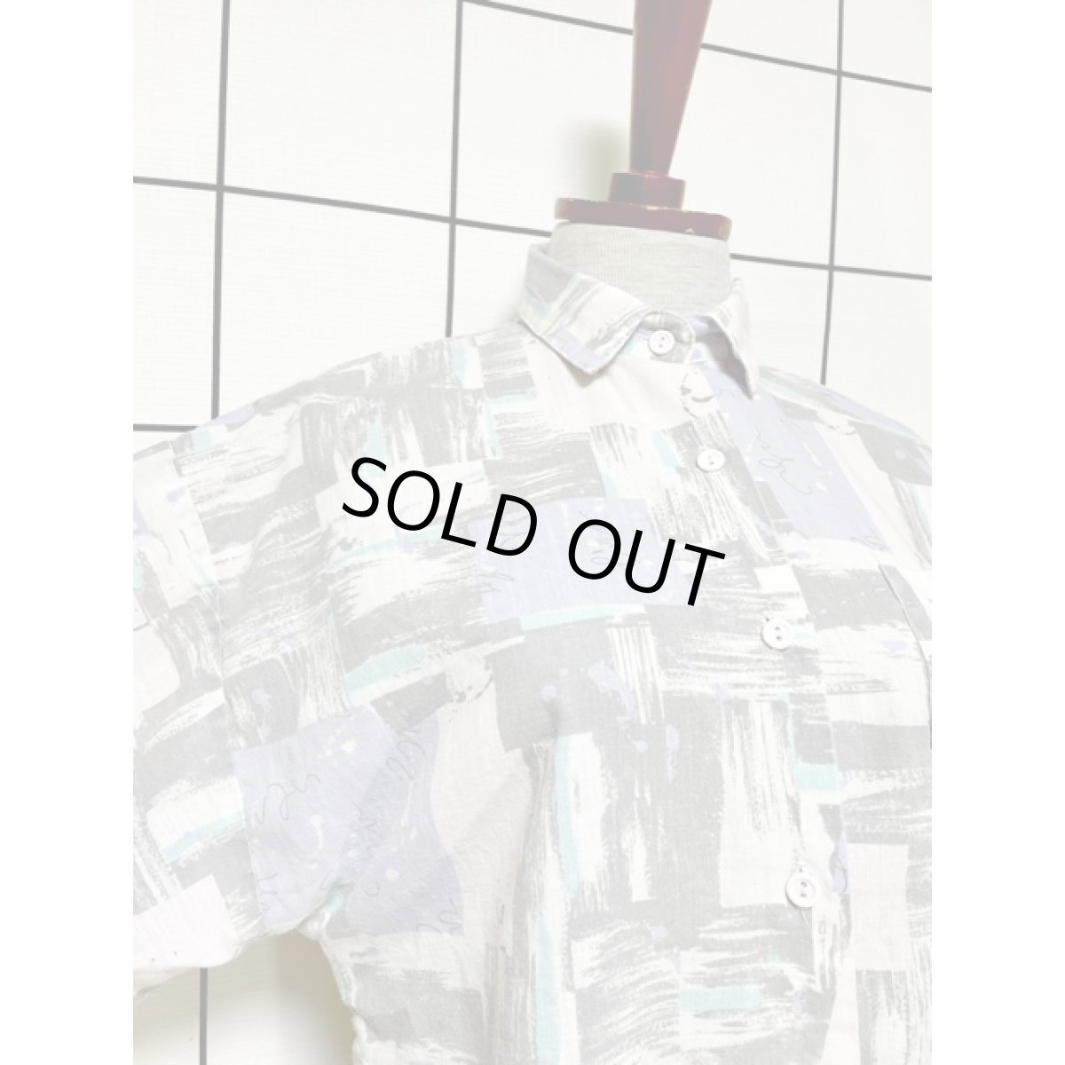 画像6: アート柄 レトロ アメリカ古着 シャツ ヴィンテージブラウス (6)