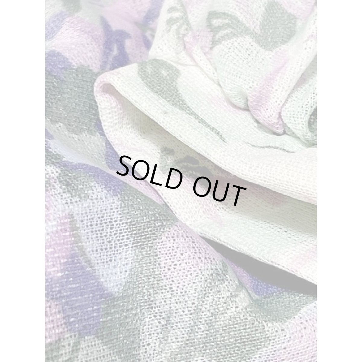 画像15: 透け感 首元リボン 花柄 ウエストゴム レトロ アメリカ古着 ヴィンテージワンピース (15)