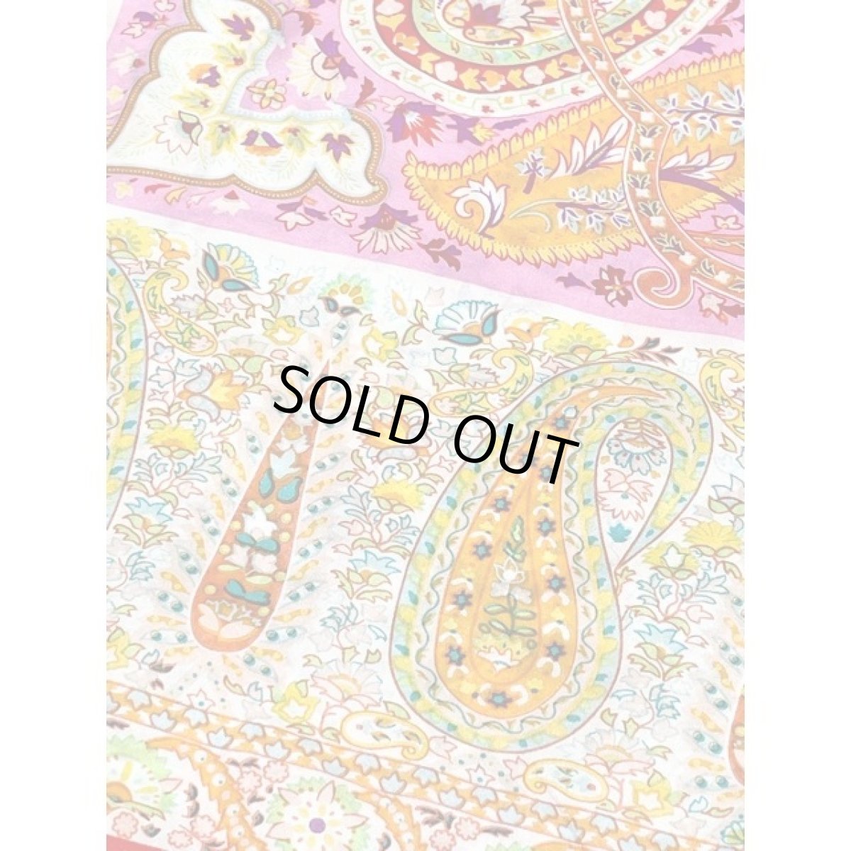 画像4: レトロアンティーク ヴィンテージスカーフ ヨーロッパ  ペイズリー (4)