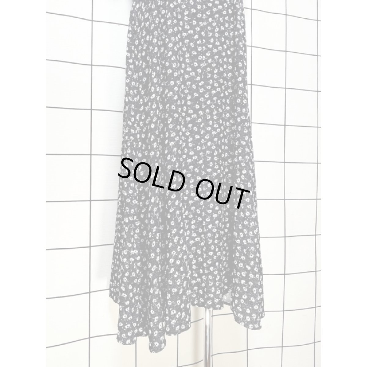 画像10: 花柄 ピンドット カットワークレース アメリカ古着 ヴィンテージロングワンピース (10)