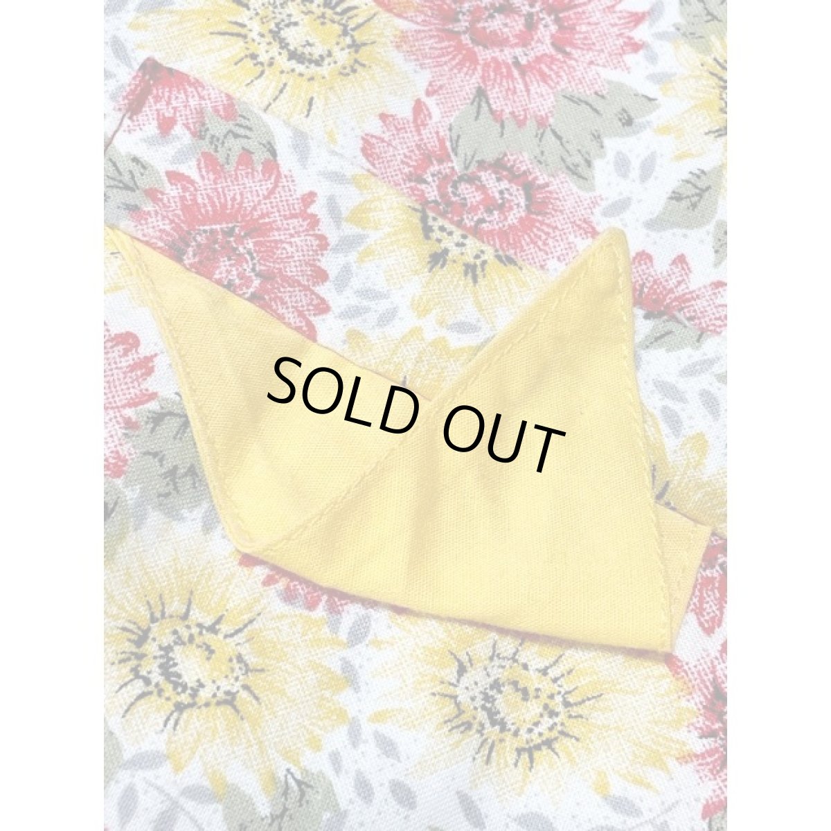 画像13: 花柄 ウエストリボン レトロ ノースリーブ アメリカ古着 ヴィンテージワンピース (13)