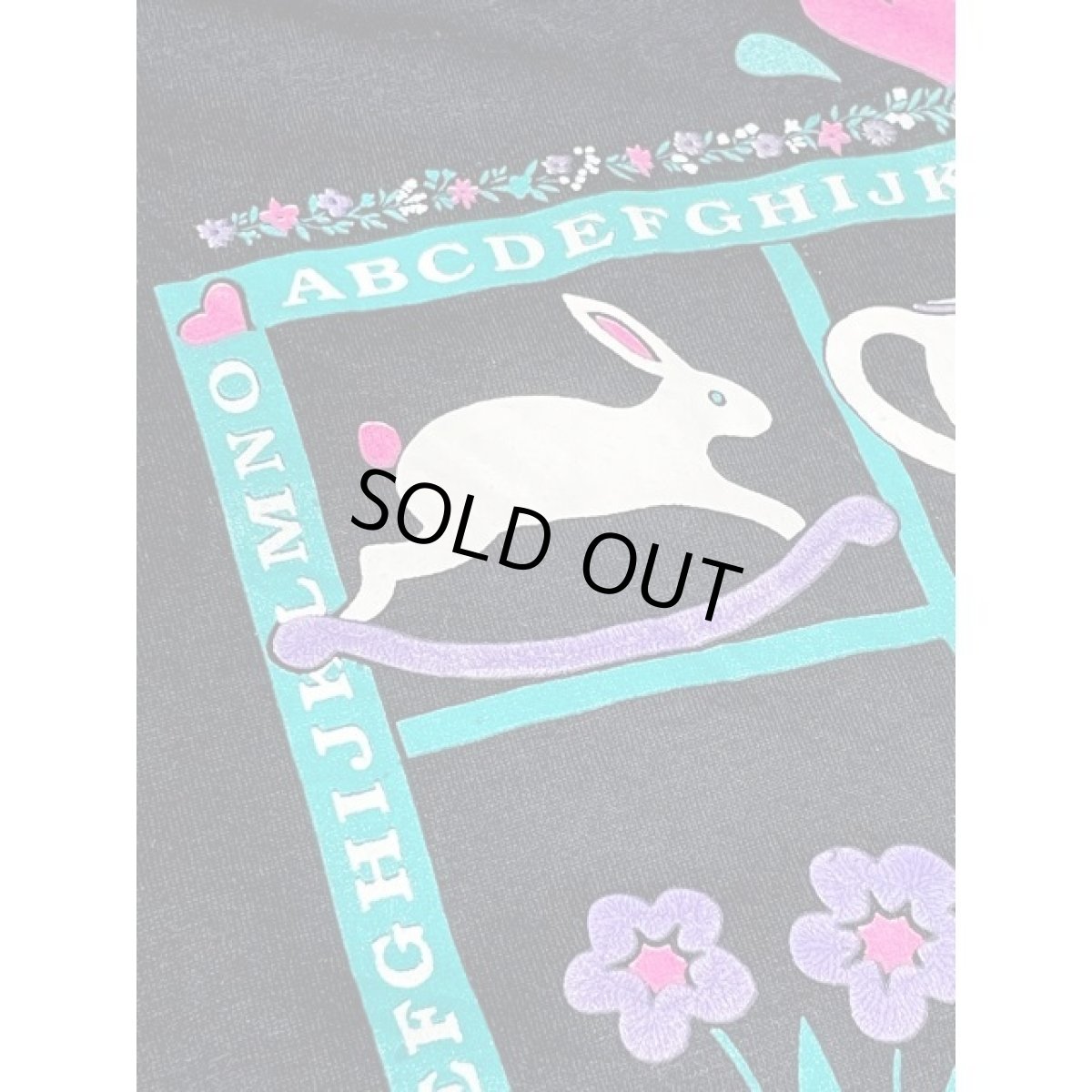 画像8: インテリア模様 ハート ブラック ガーリー レトロ アメリカ古着 ヴィンテージ Tシャツ (8)