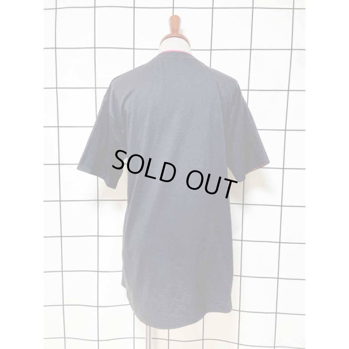 画像2: インテリア模様 ハート ブラック ガーリー レトロ アメリカ古着 ヴィンテージ Tシャツ (2)